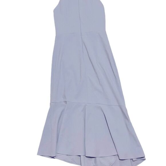 Betsy & Adam Arielle Gown Midi Purple Halter Neck Dress - Picture 4 of 5